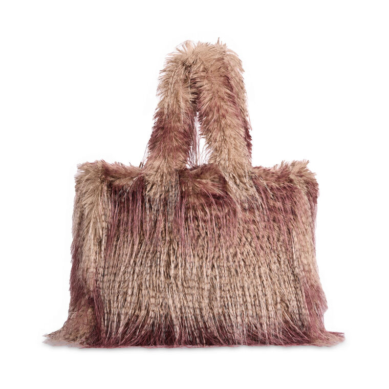 Oversized Faux Fur Tote image number null