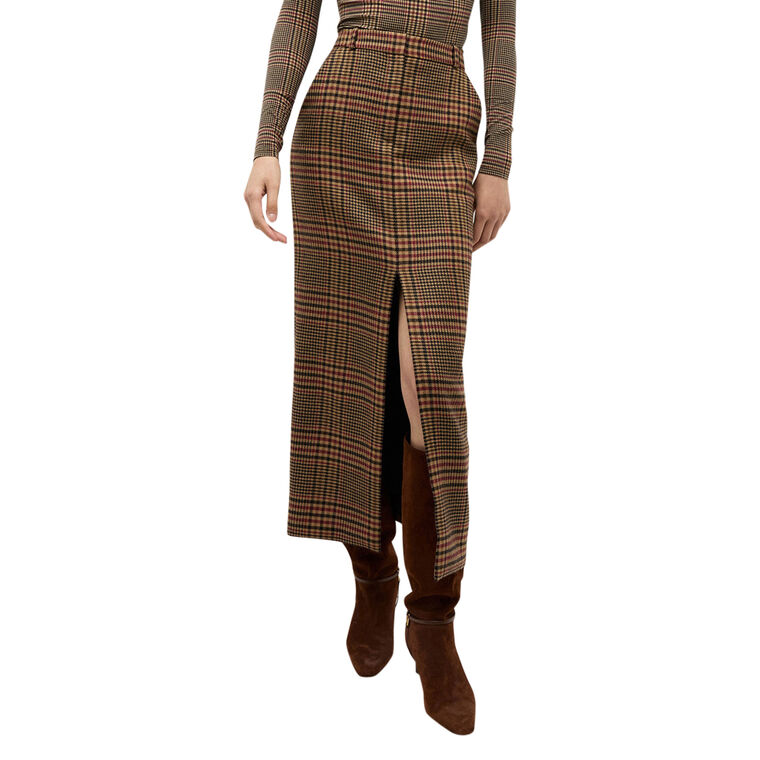 Maxine Plaid Maxi Skirt image number null