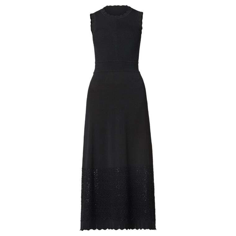 Brooke Sleeveless Pointelle Knit Midi Dress image number null