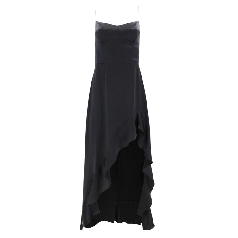 Alyse Strapless Silk Ruffle Maxi Dress image number null