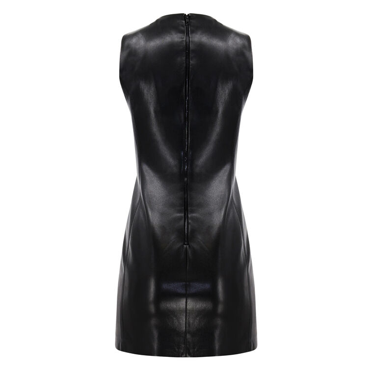 Lena Vegan Leather Mini Dress image number null