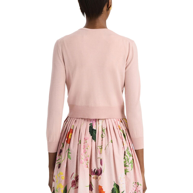 Long Sleeve Embroidered Mixed Floral Classic Cardigan image number null