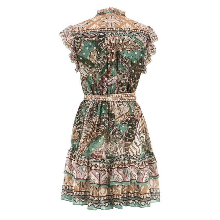 Dotted Foliage Mini Dress image number null