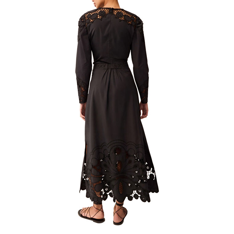 Eugenia Embroidered Lace Midi Skirt image number null