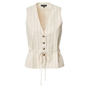Paulette Striped Tie-Waist Vest