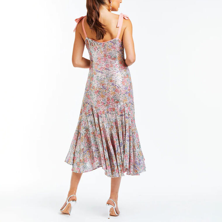 Simone Sequin Midi Dress image number null
