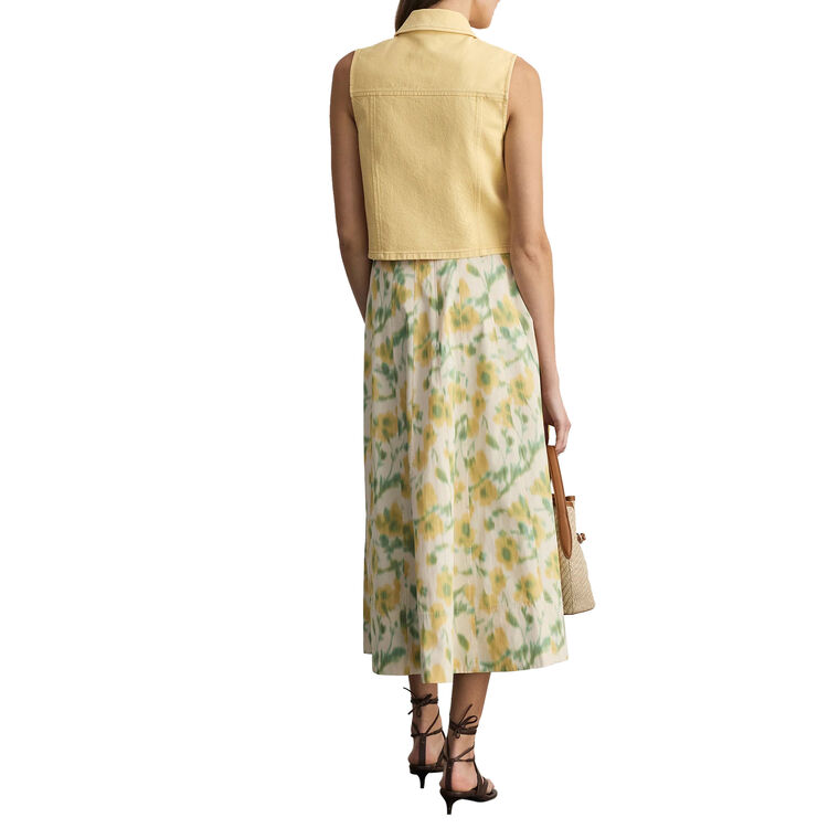 Parton Sleeveless Collared Denim Top image number null