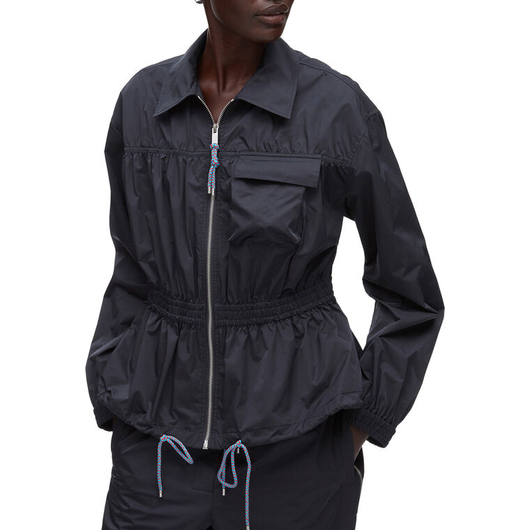 Ripstop Ruched Zip-Up Jacket image number null