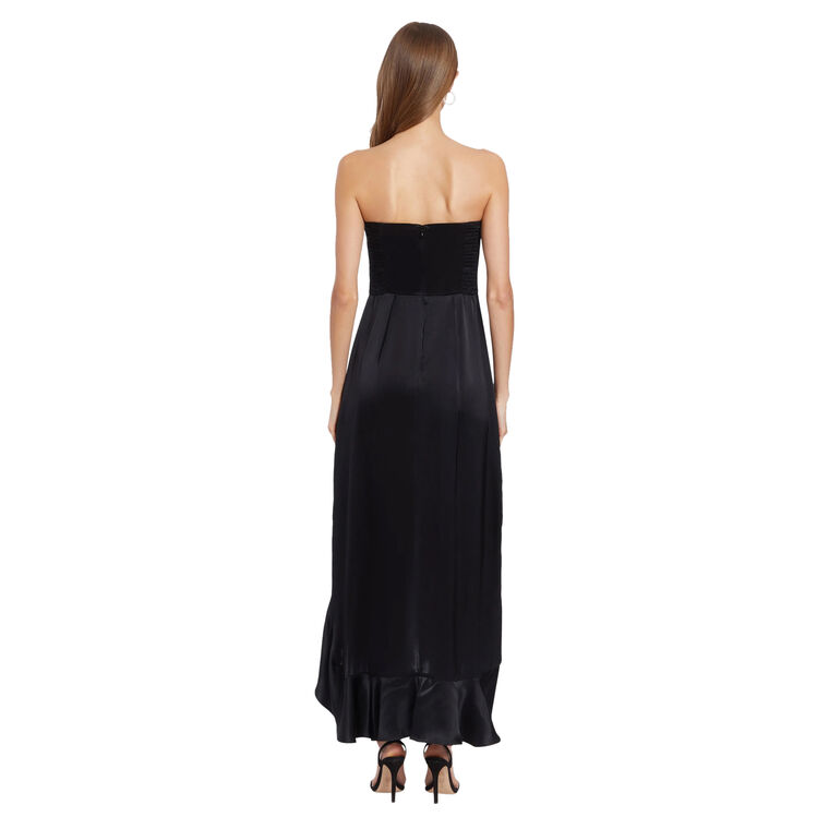 Alyse Strapless Silk Ruffle Maxi Dress image number null