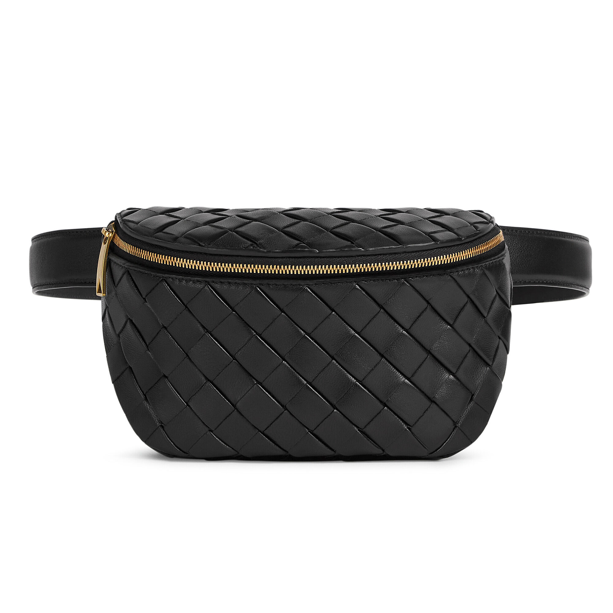 Bottega veneta intrecciato leather belt bag top