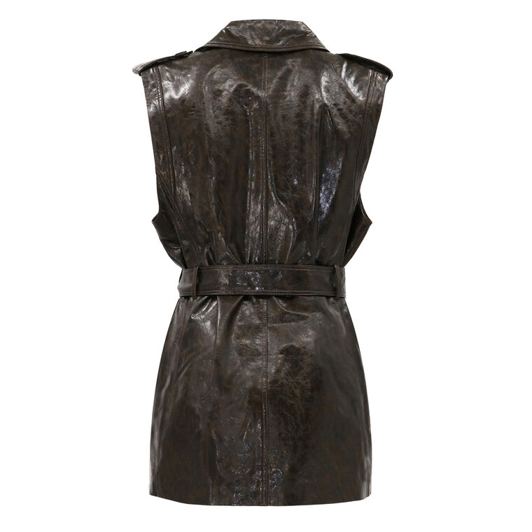 Harper Vegan Leather Vest image number null