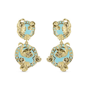 Tea and Lilies Earrings