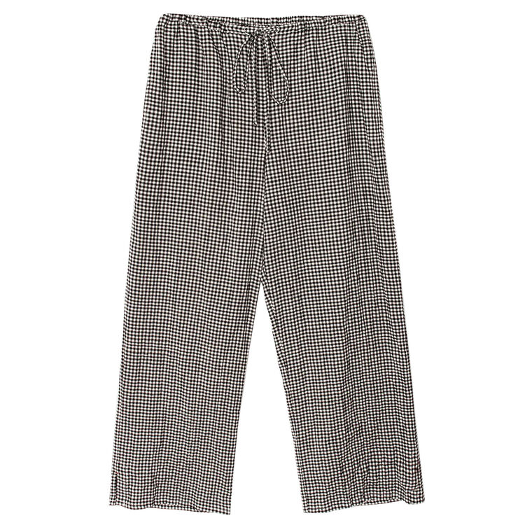 Olson Cropped Wide-Leg Gingham Pant image number null