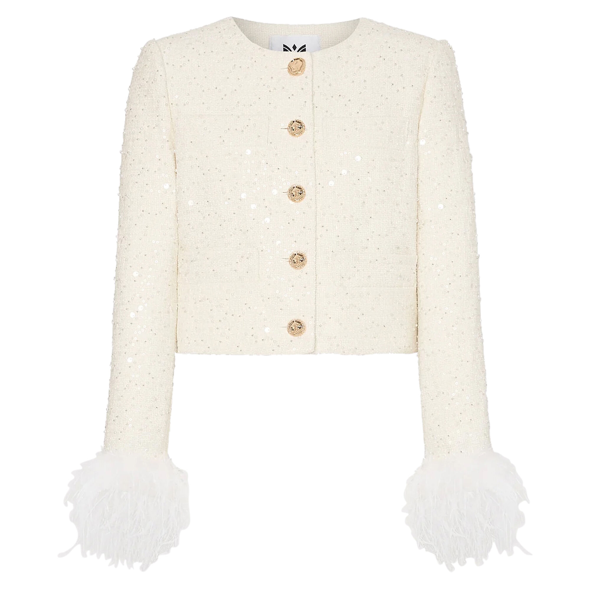 ジャケット・アウター the virgins tweed feather cuff jacket the virgins tweed feather cuff jacket