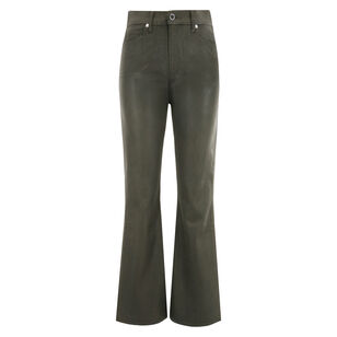 Carson Coated High Rise Ankle Flare Jeans