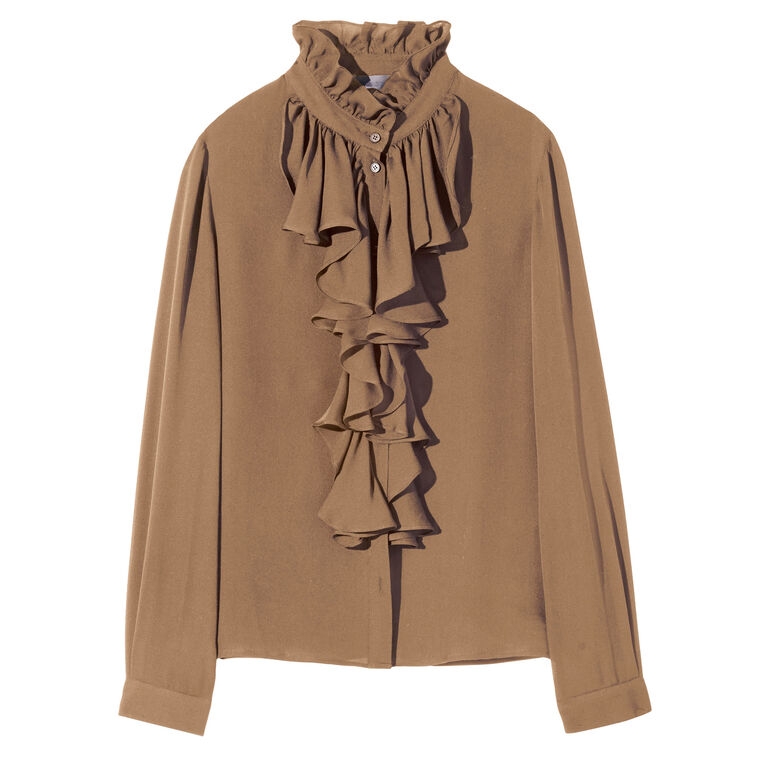 Lily Long Sleeve Silk Blouse image number null