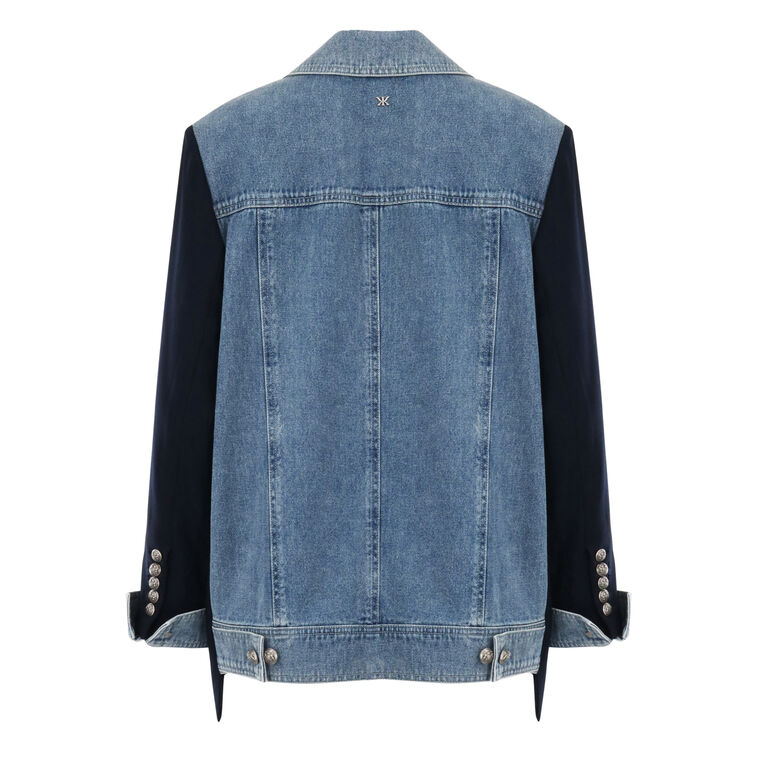 Silva Mixed-Media Wool-Blend Jacket image number null