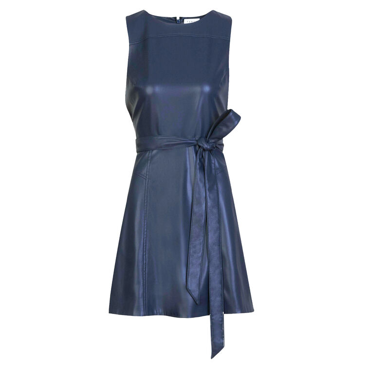 Claudia Vegan Leather Mini Dress image number null