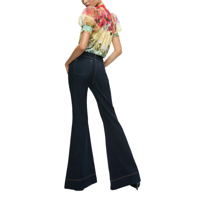 Brentley Tie Neck Puff Sleeve Blouse image number null
