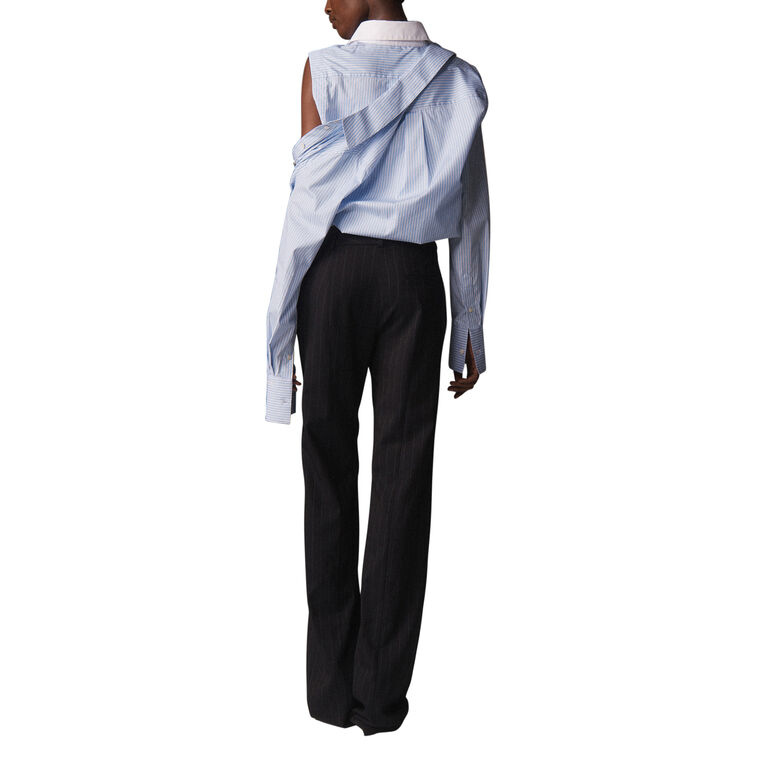 High-Waisted Corset Tailored Pinstripe Trouser image number null