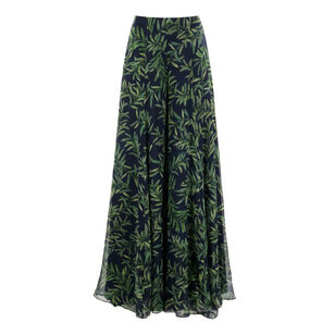 Olive Branch Print Extra Wide Leg Pants