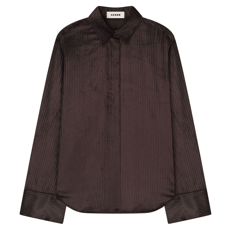 Godiva Long Sleeve Corduroy Blouse image number null