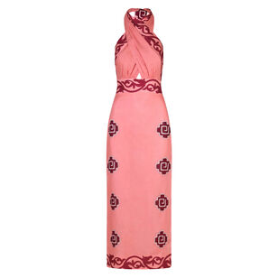 Energetic Patterns Sleeveless Ankle-Length Dress