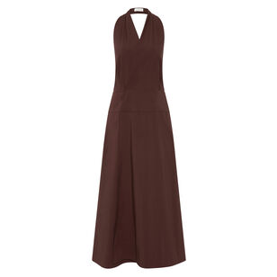 Halterneck Midi Wrap Dress