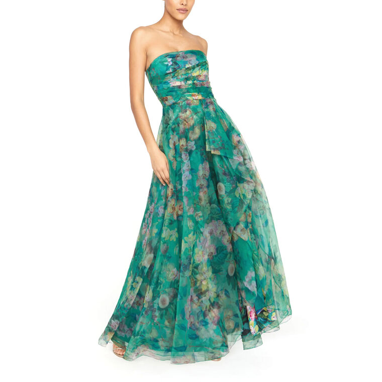 Connie Strapless Draped Gown image number null