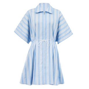 Cori Short Sleeve Striped Cotton Mini Dress