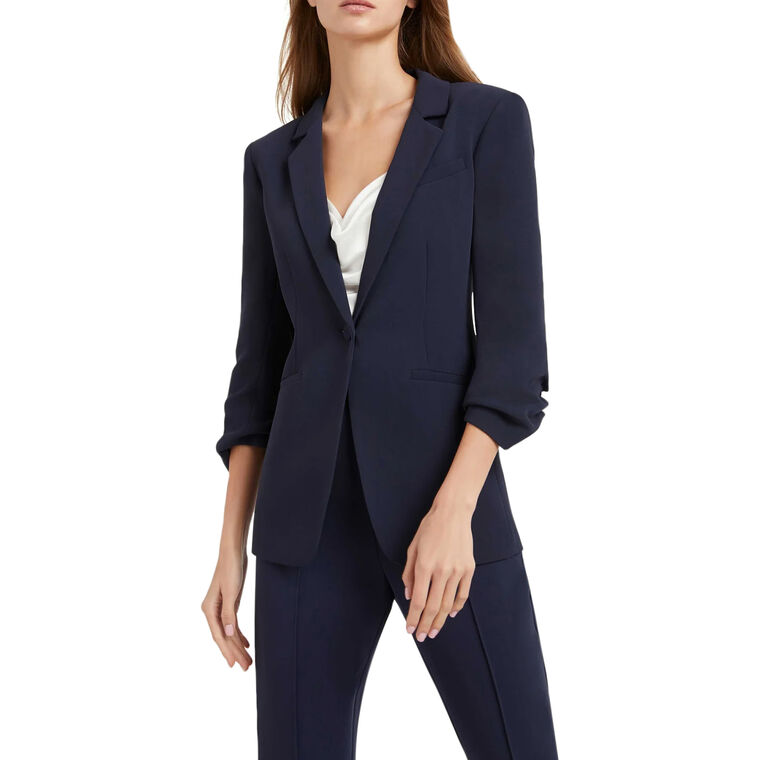 Crepe Khloe 3/4 Sleeve Blazer image number null