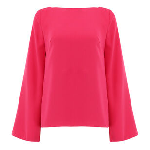 Sarese Long Sleeve Boat Neck Top