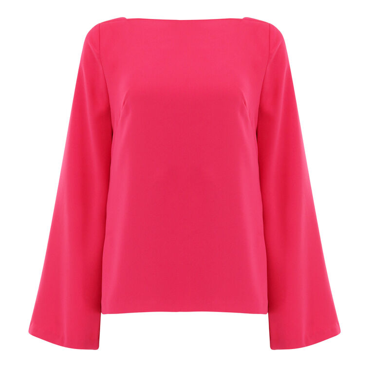 Sarese Long Sleeve Boat Neck Top image number null