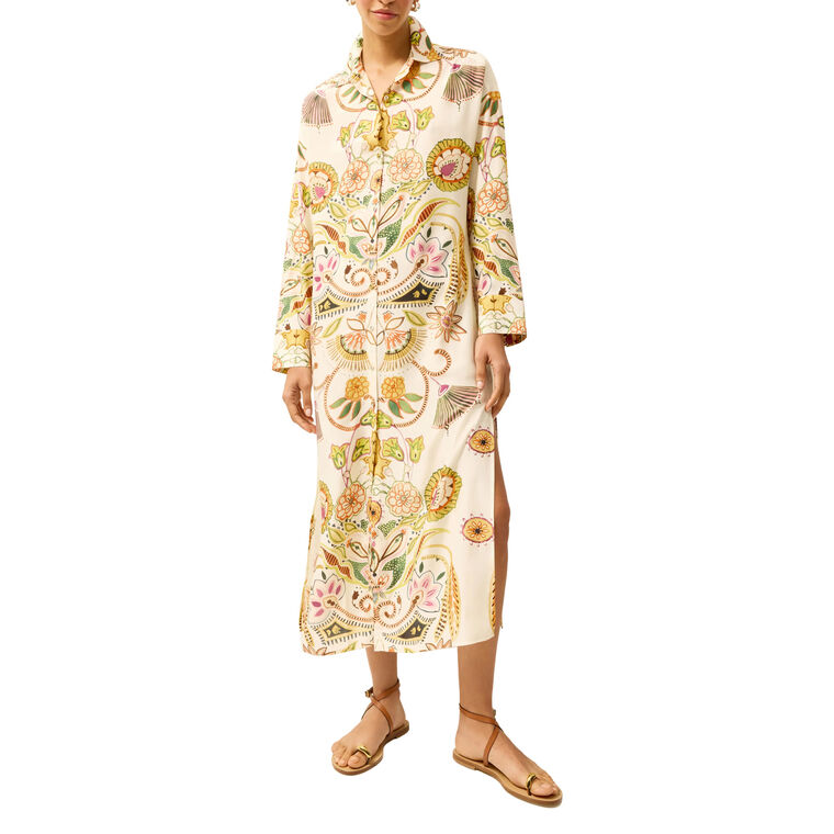 Marnie Long Sleeve Midi Shirt Dress image number null