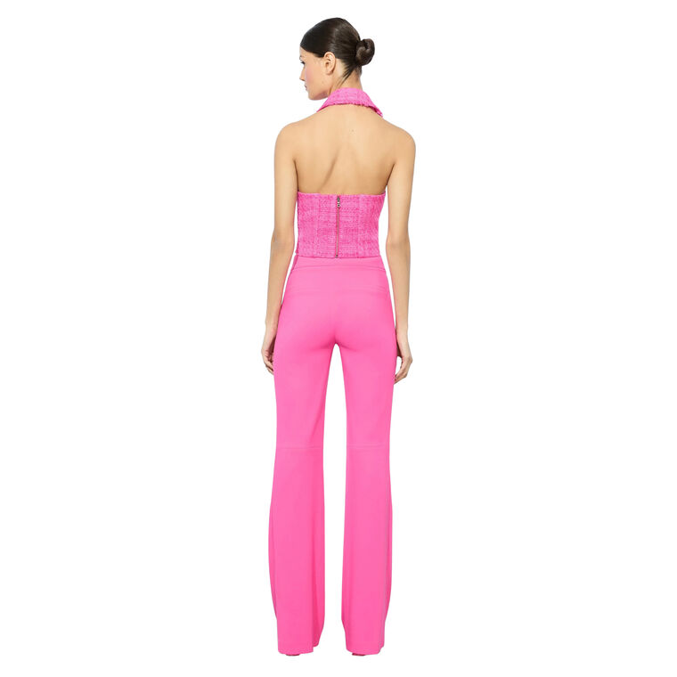 Meri Tweed Cropped Halter Vest image number null