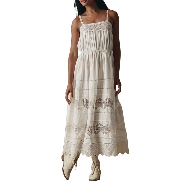 The Rosette Sleeveless Crochet Dress image number null