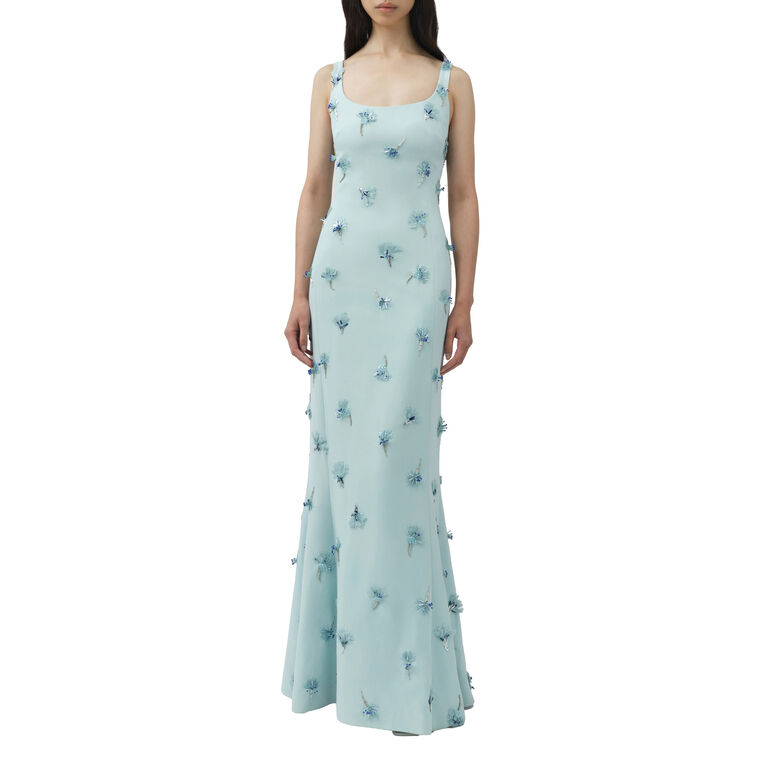 Briella Embellished Crepe Gown image number null