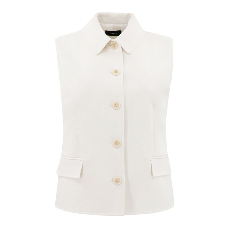 Tailored Wool-Blend Vest image number null