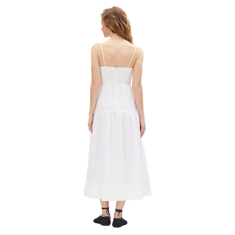 Verona Sleeveless Seersucker Cotton Midi Dress image number null
