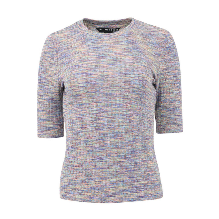 Larke Heathered Rib-Knit Tee image number null