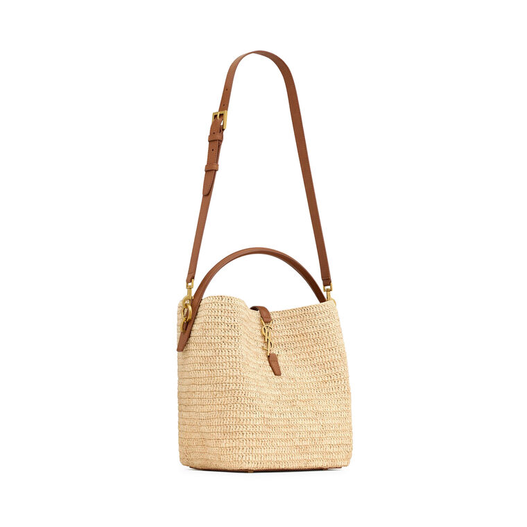 Le 37 Woven Raffia Bucket Bag image number null