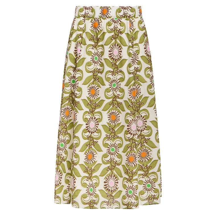 Sasha Pull-On Midi Skirt image number null