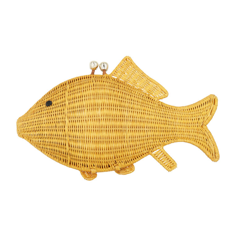 Aidan Fish Wickered Handbag image number null