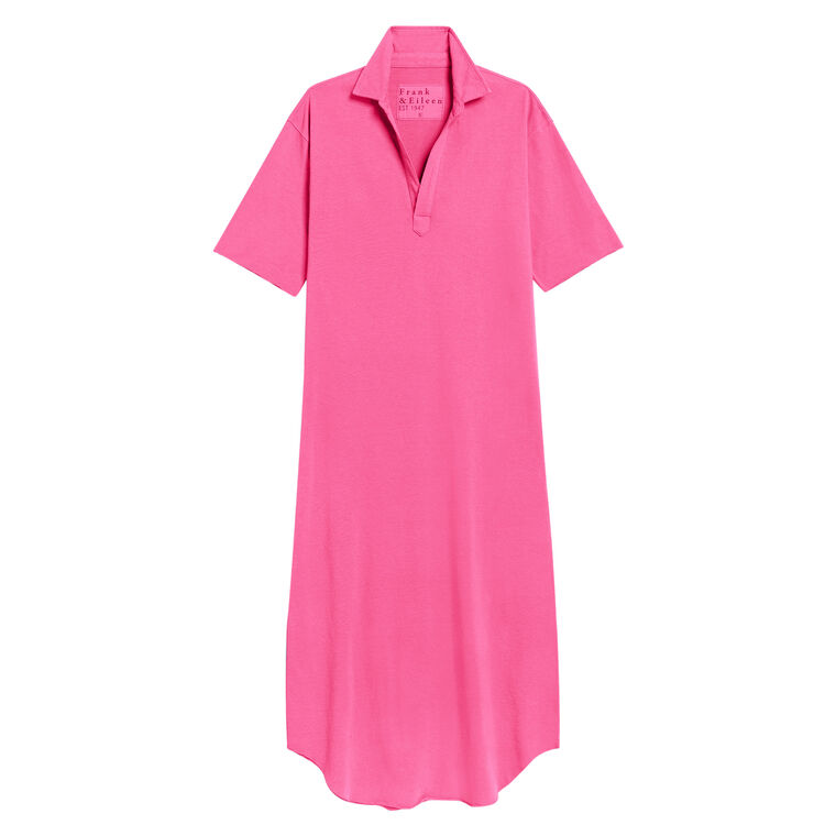 Emma Popover Henley Short Sleeve Maxi Dress image number null