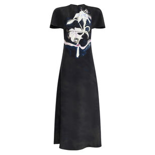 Daisy Short Sleeve Silk Midi Dress