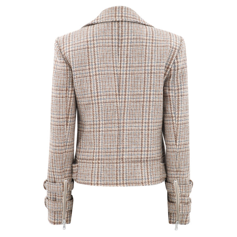 Billie Plaid Belted Wool Jacket image number null