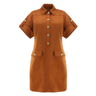 Sequoia Suede Mini Shirtdress