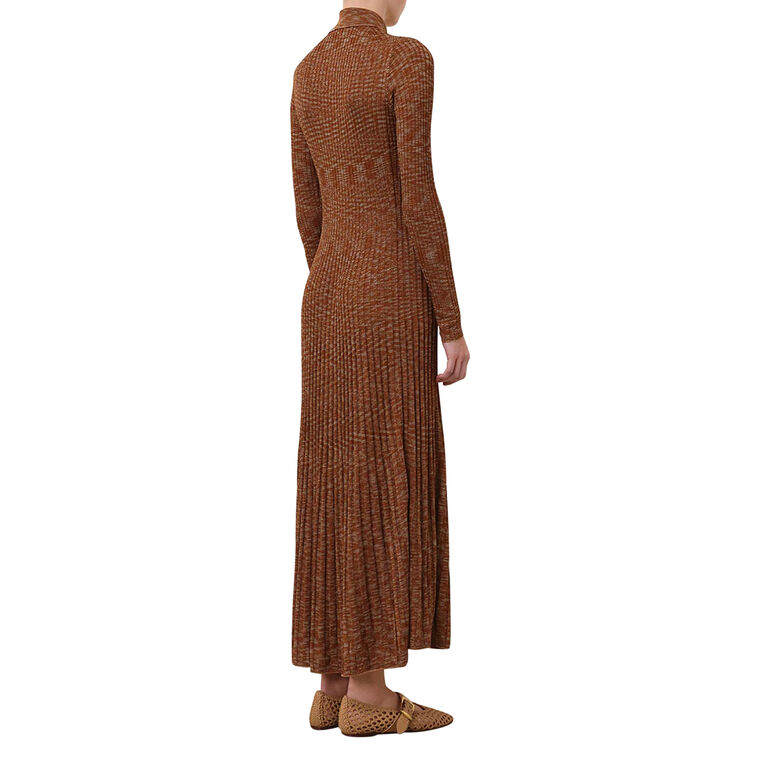 Mouline Long Sleeve Knit Midi Dress image number null