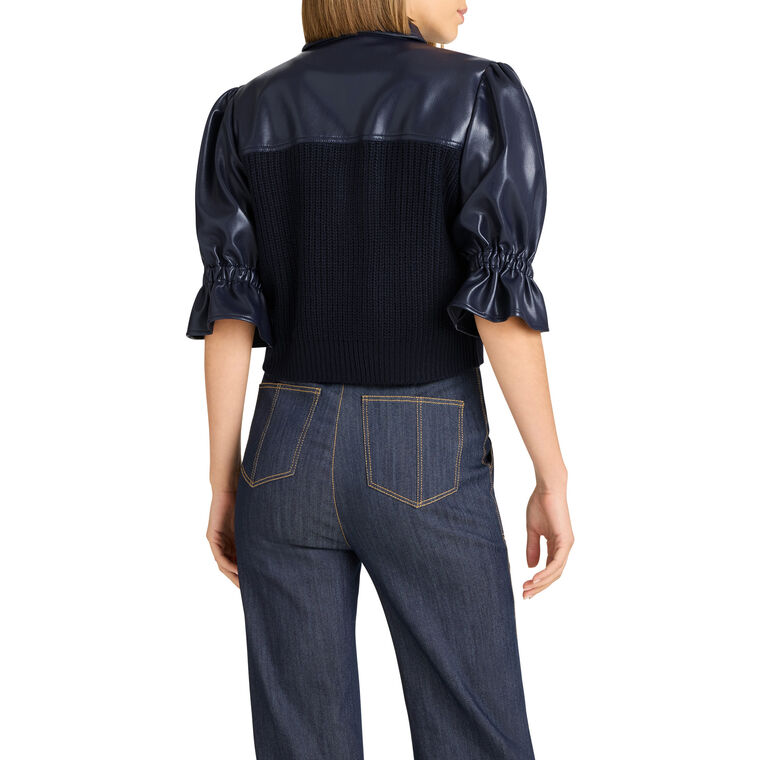 Holly Mixed Media Short Sleeve Jacket image number null