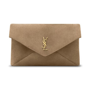 Cassandre Large Envelope Suede Pouch